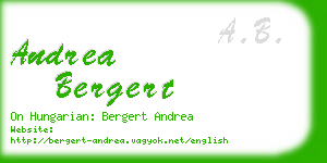 andrea bergert business card